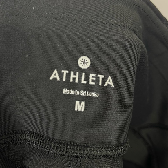 Athleta Black Mini Biker Shorts Mesh Back Pocket Active Gym Run Yoga Tennis Golf - Picture 2 of 14